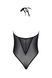 Боді Passion DROSERA BODY black, S/M, високі вирізи, верх на зав&rsquo;язках