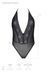 Боді Passion DROSERA BODY black, S/M, високі вирізи, верх на зав&rsquo;язках