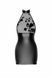Платье Noir Handmade F311 Eros, 3XL, black, мини, юбка под латекс, верх &mdash; сетка, открытая спина