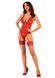Прозорий корсет Obsessive Lacelove corset XL/2XL Red, мереживо, підв&rsquo;язки для панчіх