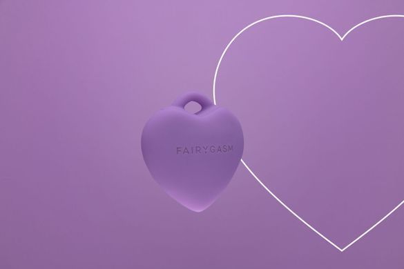 Мини-вибратор &laquo;Сердечко&raquo; FairyGasm PleasureStone violet, 9 режимов, на шнурке