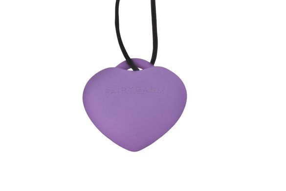 Мини-вибратор &laquo;Сердечко&raquo; FairyGasm PleasureStone violet, 9 режимов, на шнурке