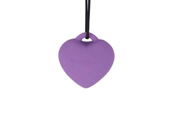 Мини-вибратор &laquo;Сердечко&raquo; FairyGasm PleasureStone violet, 9 режимов, на шнурке