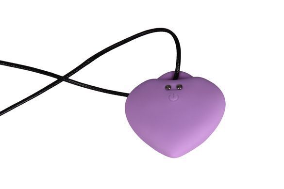 Мини-вибратор &laquo;Сердечко&raquo; FairyGasm PleasureStone violet, 9 режимов, на шнурке