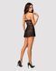Эротический кружевной комплект с сеточкой Obsessive 838-BAB-1 babydoll & thong black L/XL, черный, п