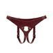 Кожаные трусы для страпона Liebe Seele Wine Red Strap on Harness, универсальный размер