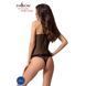 Комплект белья Passion MELISSA SET XXL/XXXL, black, лиф-сорочка со шнуровкой и трусики