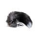 Металева анальна пробка Лисячий хвіст Alive Black And White Fox Tail M, діаметр 3,4 см