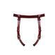 Кожаные трусы для страпона Liebe Seele Wine Red Strap on Harness, универсальный размер