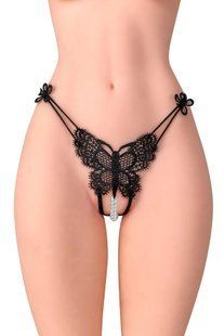 Трусики с жемчугом Fashion Secret Natasha Black