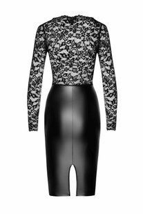 Платье Noir Handmade F295 Euphoria, L, black, кружево, глубокое декольте, юбка миди под латекс