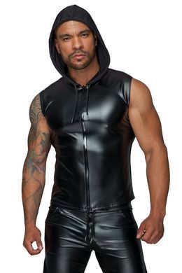 Мужская безрукавка с капюшоном Noir Handmade H062 Hooded Shirt, S, мокрый эффект