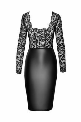 Сукня Noir Handmade F295 Euphoria lace and wetlook midi dress - L