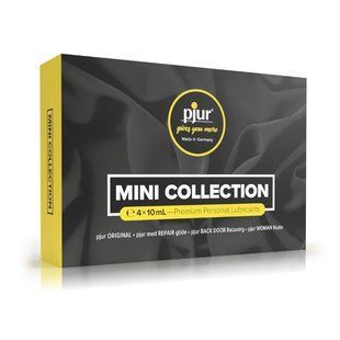 Набор смазок pjur MINI COLLECTION 4&times;10 мл: med REPAIR glide, WOMAN Nude, ORIGINAL, BACKDOOR Relaxing