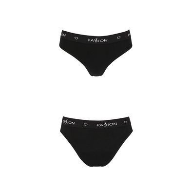 Трусики-сліпи з бавовни та еластаном Passion PS004 PANTIES L, black