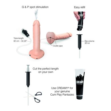 Фалоімітатор, що кінчає Strap-On-Me Squirting Cum Dildo Realistic Flash, діам. 3,9 см, силікон