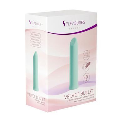 Вибропуля S Pleasures Velvet Bullet Candy Turquoise