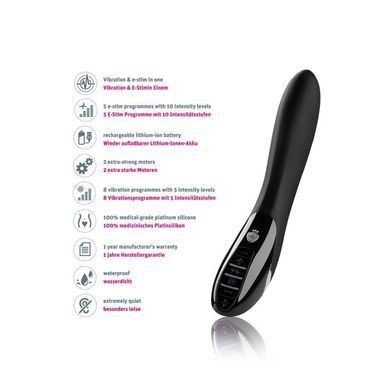 Вібратор з електростимуляцією Mystim Electric Eric eStim Black, міостимулятор
