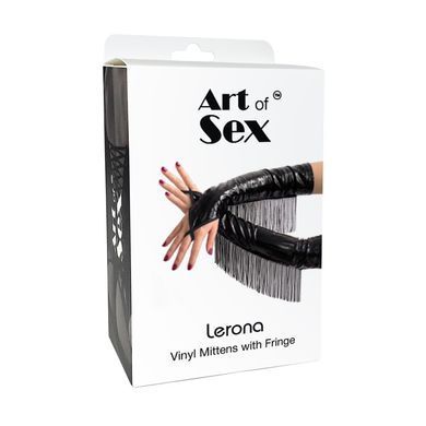 Виниловые митенки Art of Sex - Lerona, размер M, цвет белый