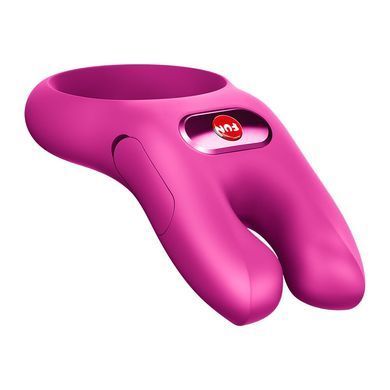 Эрекционное виброкольцо с двойной стимуляцией клитора Fun Factory NŌS CLASSIC Magenta, 2 мотора