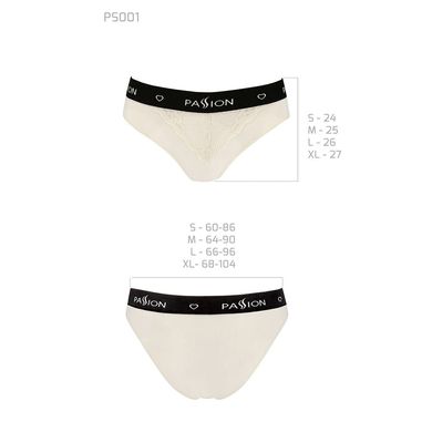 Трусики с широкой резинкой и кружевом Passion PS001 PANTIES ecru, size S