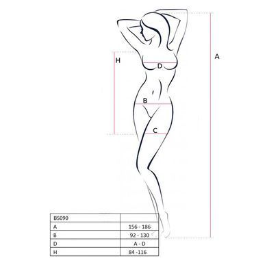Бодистокинг мини-платье с бабочками Passion BS090 One Size red