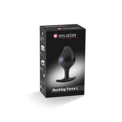 Силіконова анальна пробка Mystim Rocking Force L для електростимулятора, діаметр 4,7 см