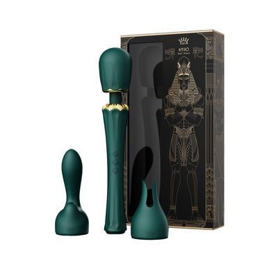 Вибромассажер с насадками Zalo &mdash; Kyro Wand Turquoise Green