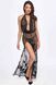 Платье Noir Handmade F312 Divinity, S, black, прозрачное, в пол, открытая спина, разрез сбоку