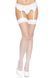 Чулки-сетка со швом Leg Avenue Backseam Thigh Highs White, one size