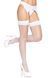 Чулки-сетка со швом Leg Avenue Backseam Thigh Highs White, one size