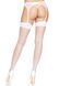 Чулки-сетка со швом Leg Avenue Backseam Thigh Highs White, one size