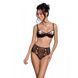 Эротический комплект с рисунком Passion LOVELIA BIKINI L/XL, black