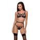 Пояс-стрепы с подвязками для чулок Passion Exclusive MEGGY GARTER BELT L/XL, black