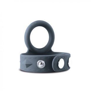 Двойное эрекционное кольцо Boners Cock & Ball Strap S/M, регулировка диаметра, 3,5&ndash;5,5 см