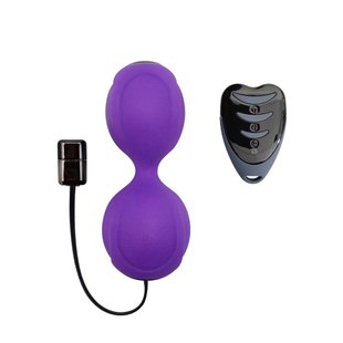 Вагінальні кульки з вібрацією Adrien Lastic Kegel Vibe Purple, діаметр 3,7 см, Фиолетовый