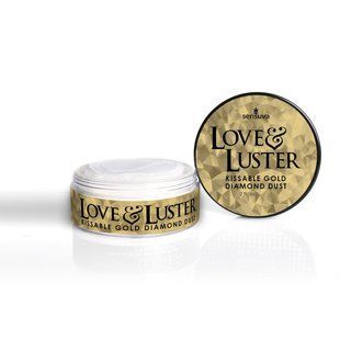 Мерцающая пудра для тела Sensuva - Love & Luster Kissable Gold Diamond Dust (18 г) съедобная
