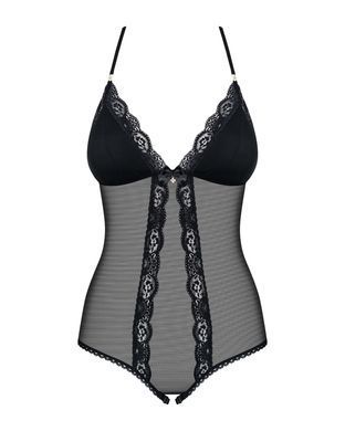 Сітчастий боді з відкритими сідницями Obsessive 841-TED-1 teddy S/M, чорний
