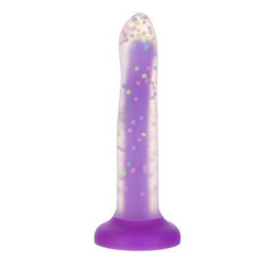 Светящийся в темноте фаллоимитатор ADDICTION Rave 8&Prime; Glow in the Dark Dildo Purple Confetti , 20,3 см