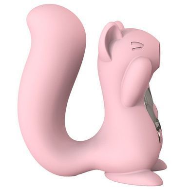 Вакуумный стимулятор с вибрацией KisToy Miss UU Pink, игрушка 2-в-1