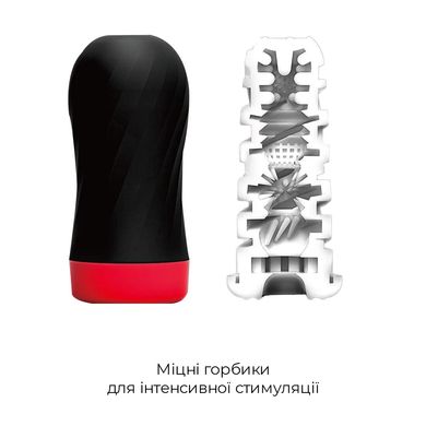 Мастурбатор Tenga Air-Tech TWIST Tickle Red с изменяемой тугостью обхвата, эффект глубокого минета