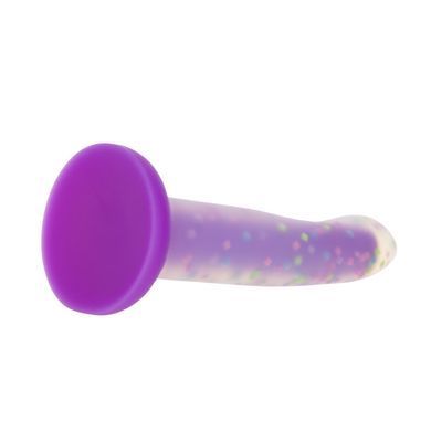 Светящийся в темноте фаллоимитатор ADDICTION Rave 8&Prime; Glow in the Dark Dildo Purple Confetti , 20,3 см