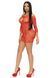 Платье-сетка с сердечками Leg Avenue Heart net mini dress Red, завязки, открытые плечи, one size