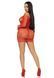 Платье-сетка с сердечками Leg Avenue Heart net mini dress Red, завязки, открытые плечи, one size
