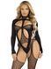 Бодистокинг 2 в 1 Leg Avenue Bodystocking with cutout teddy, One Size, черный, чулки-сетки и тедди