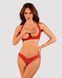 Комплект білизни Obsessive Lacelove cupless 2-pcs set M/L Red, відкритий доступ, відкриті груди