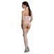 Бодистокинг Passion ECO BS002 white, с доступом, имитация подвязок, абстрактный рисунок