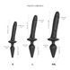 Анальная пробка с дилдо 2в1 Strap-On-Me SWITCH PLUG-IN REALISTIC DILDO Black XXL, диаметр 5,2/3,9 см