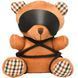Плюшевый медвежонок ROPE Teddy Bear БДСМ в кожаной маске и обвязке, 22x16x12 см