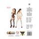 Бодістокінг Passion BS024 white, комбінезон, імітація панчох і пояса